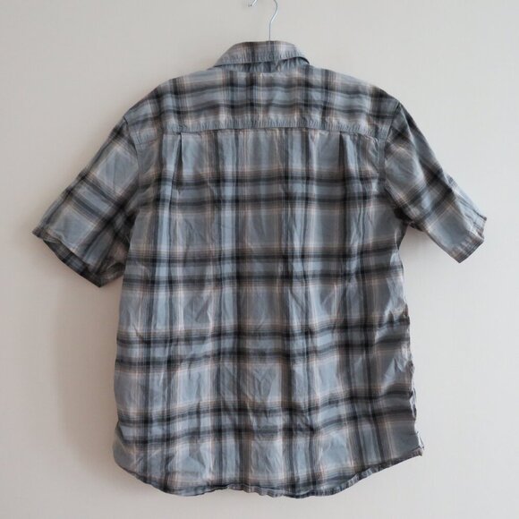 CARHARTT Rugged Flex Relaxed Fit Bozeman Short Sleeve Shirt in Blue Plaid Sz L - Picture 5 of 14